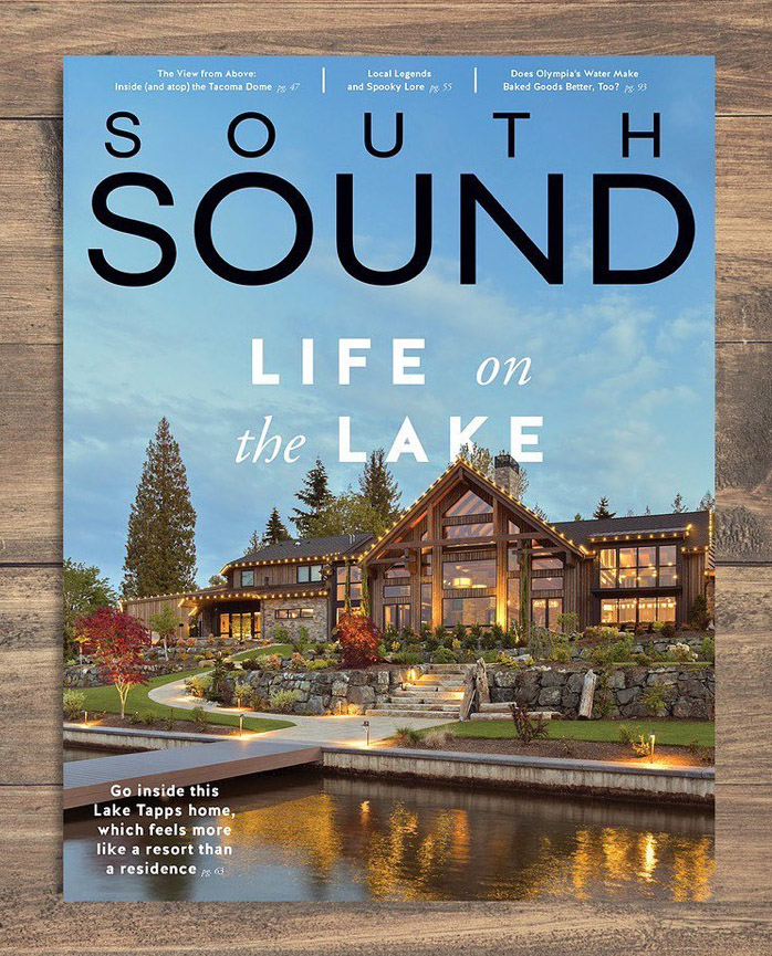 Architectural Photography, Seattle area luxury home, cover photography for South Sound Magazine